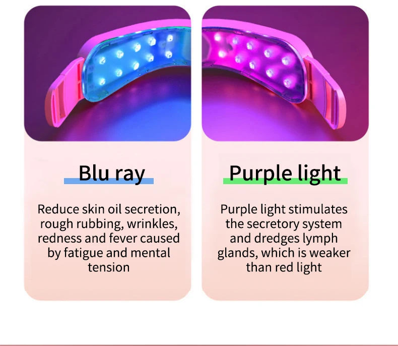 LED Photon Therapy Facial Slimming Vibration Massager Facial Lifting Device