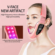 LED Photon Therapy Facial Slimming Vibration Massager Facial Lifting Device