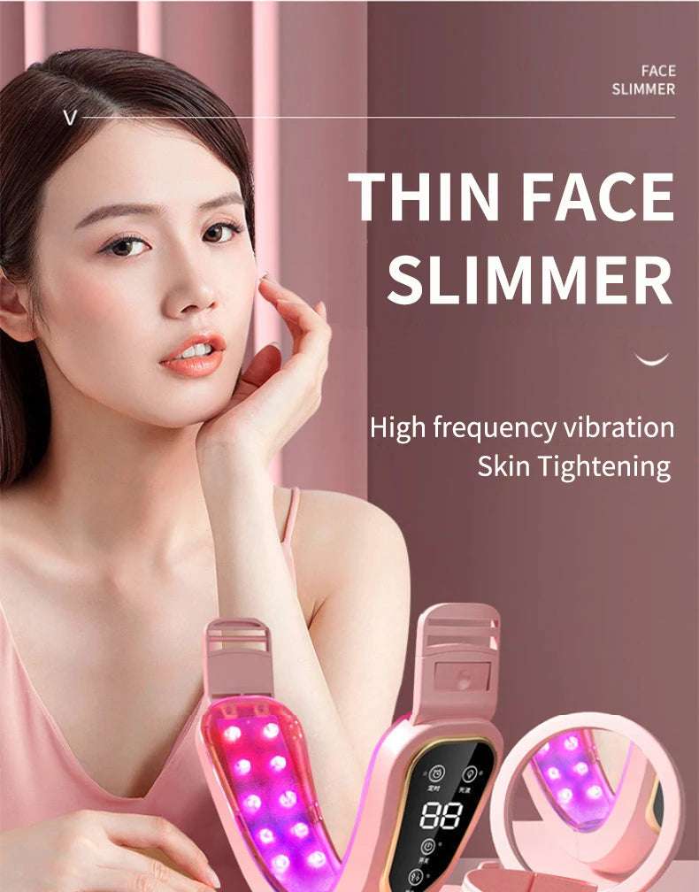 LED Photon Therapy Facial Slimming Vibration Massager Facial Lifting Device