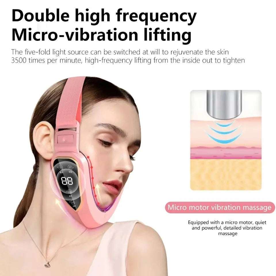 LED Photon Therapy Facial Slimming Vibration Massager Facial Lifting Device