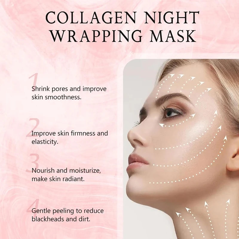 AFCARE Collagen Night Wrapping Mask for Improved Skin Firmness and Radiance with Gentle Peeling Benefits