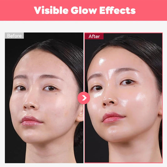 AFCARE Skin Treatment Showing Visible Glow Effects Before and After Use on Radiant Skin