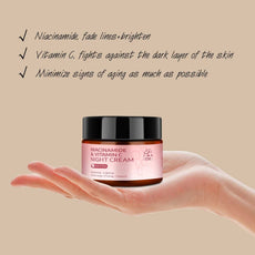 aoao hydrating night cream with Niacinamide and Vitamin C for minimizing signs of aging