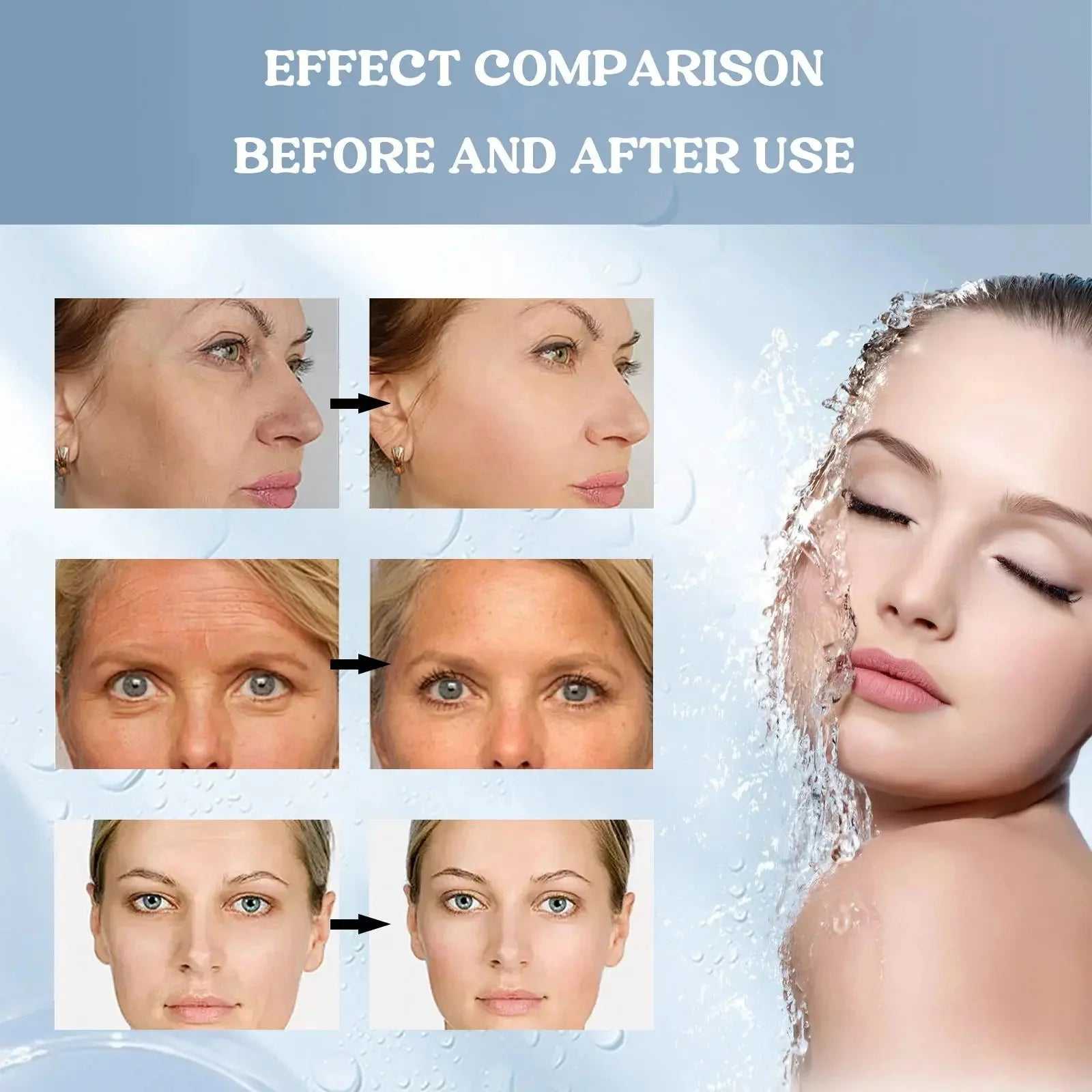 eelhoe Facial Mask Before and After Use Showing Significant Skin Improvement and Refreshing Results