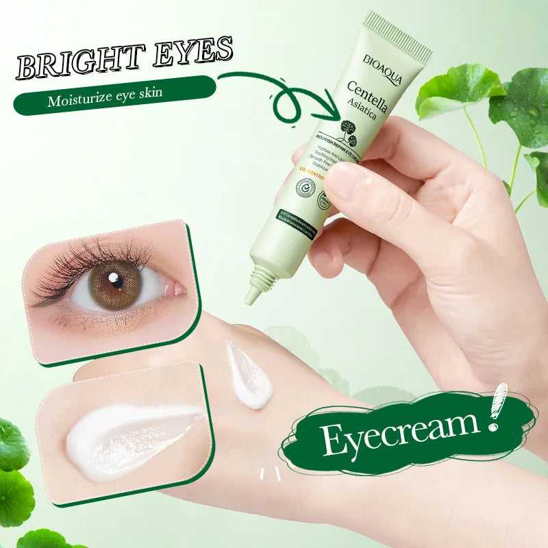 BioAqua Centella Eye Cream for bright eyes, hydrates and soothes delicate eye skin