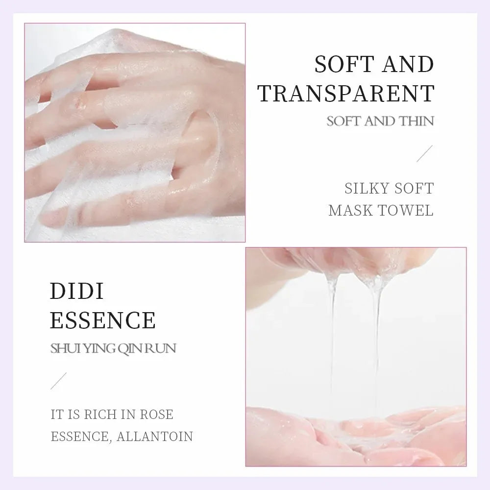 Dr.Sugarm Silk Soft Mask Towel with Transparent and Thin Design for Easy Skin Care Application