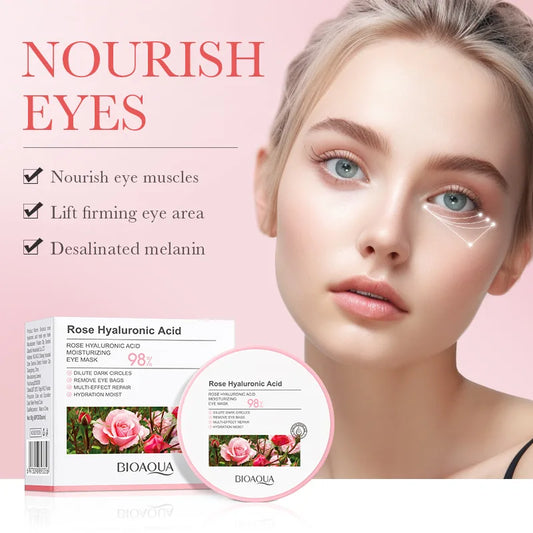 LAIKOU Rose Hyaluronic Acid Eye Masks for Nourishing and Firming Eye Area