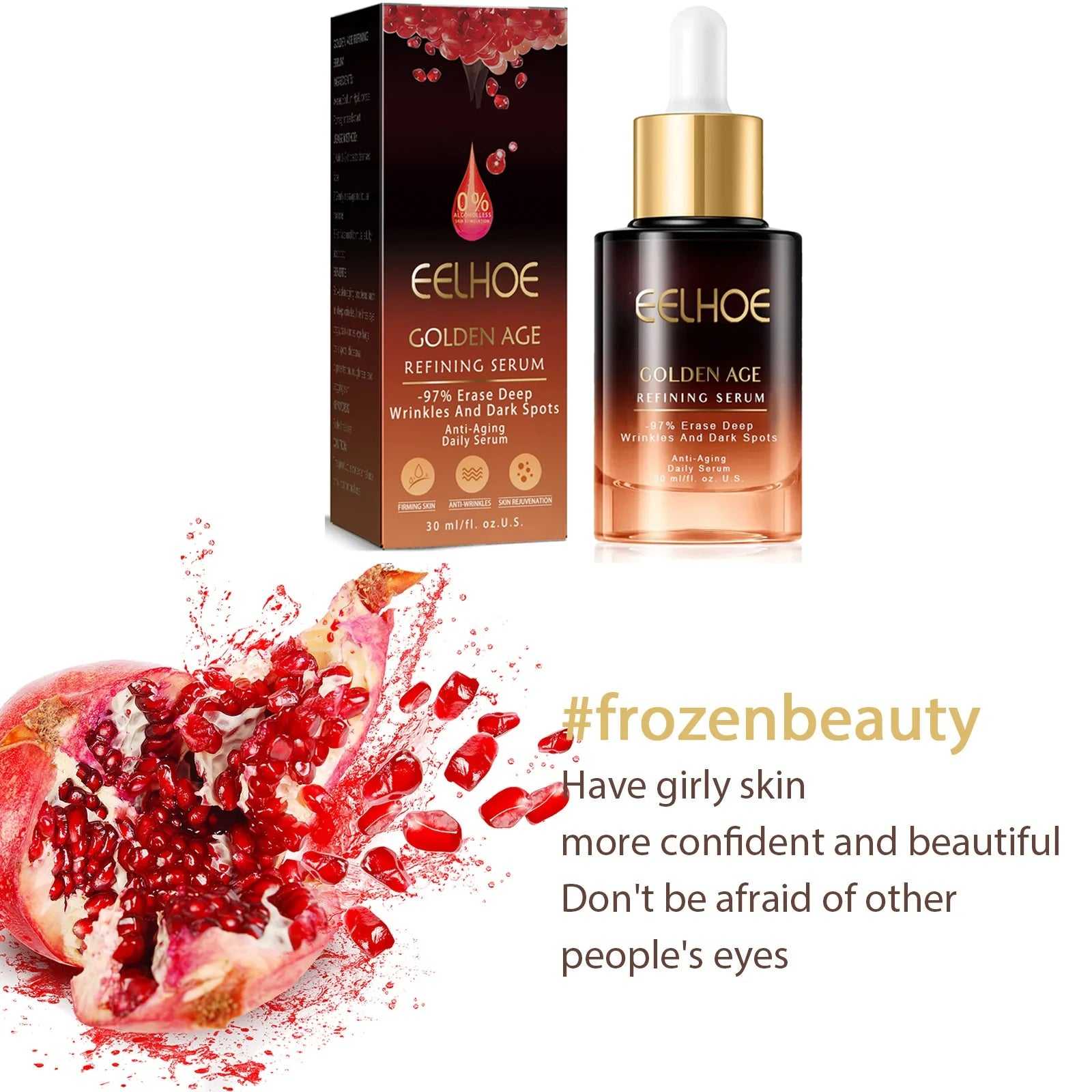 EELHOE Golden Age Refining Serum for wrinkles and dark spots in elegant packaging