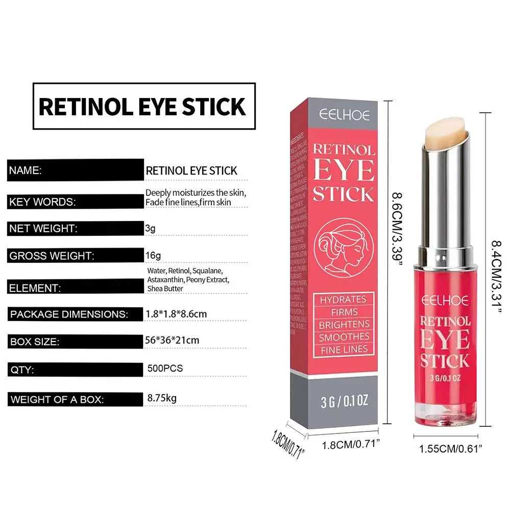 Eelhoe Retinol Eye Stick for hydration, firming, and smoothing fine lines in 3g packaging