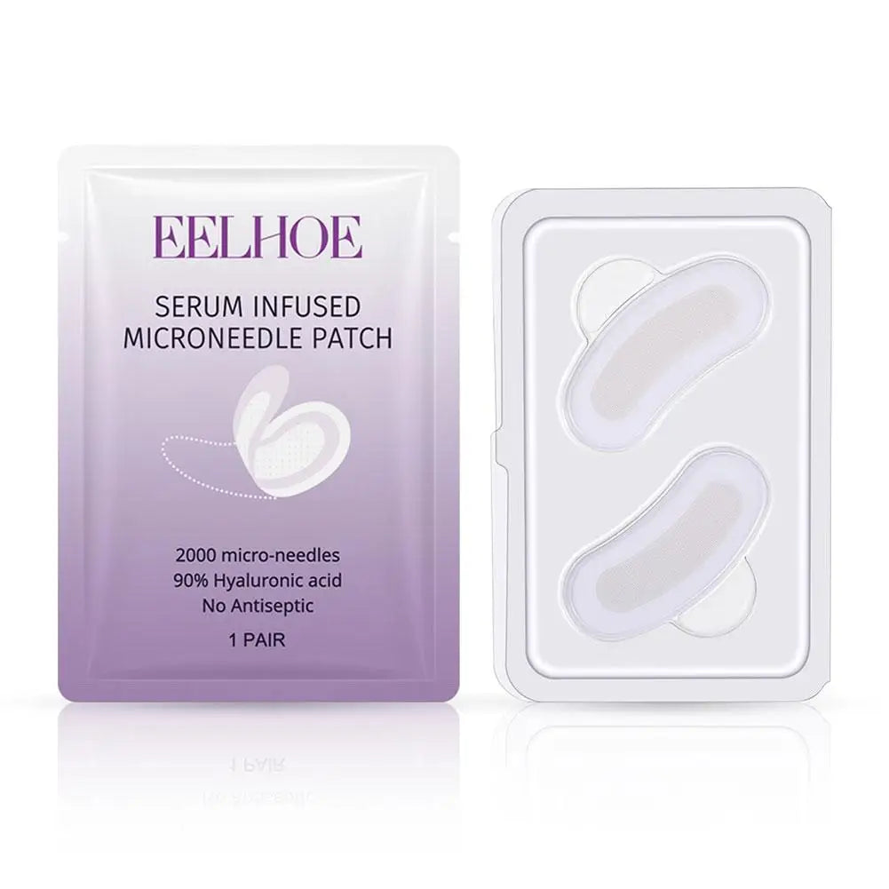 Eelhoe Serum Infused Microneedle Patch with 2000 Micro-Needles and 90% Hyaluronic Acid for Skin Hydration