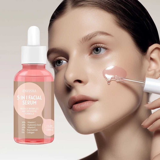 ENVIHSA 5 in 1 Facial Serum with Vitamin C and Niacinamide for Skin Brightening and Hydration