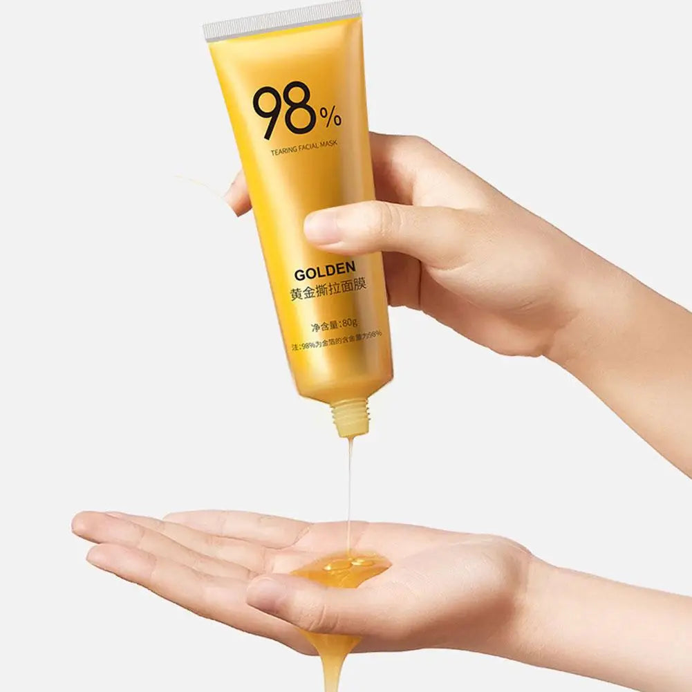 eelhoe 98% Golden Facial Mask with Nourishing Ingredients in a Squeezable Tube for Skincare