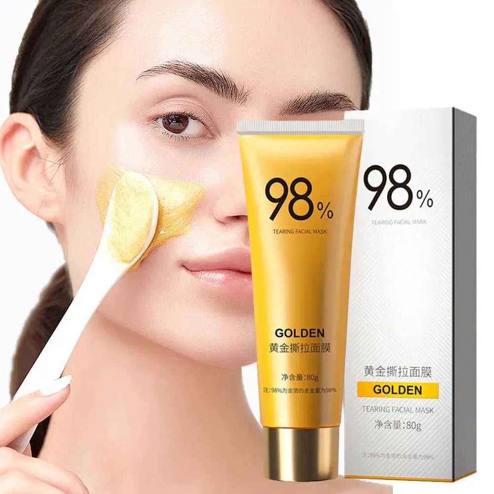 eelhoe 98% Golden Tearing Facial Mask for Effective Skincare and Deep Cleansing, 80g Tube