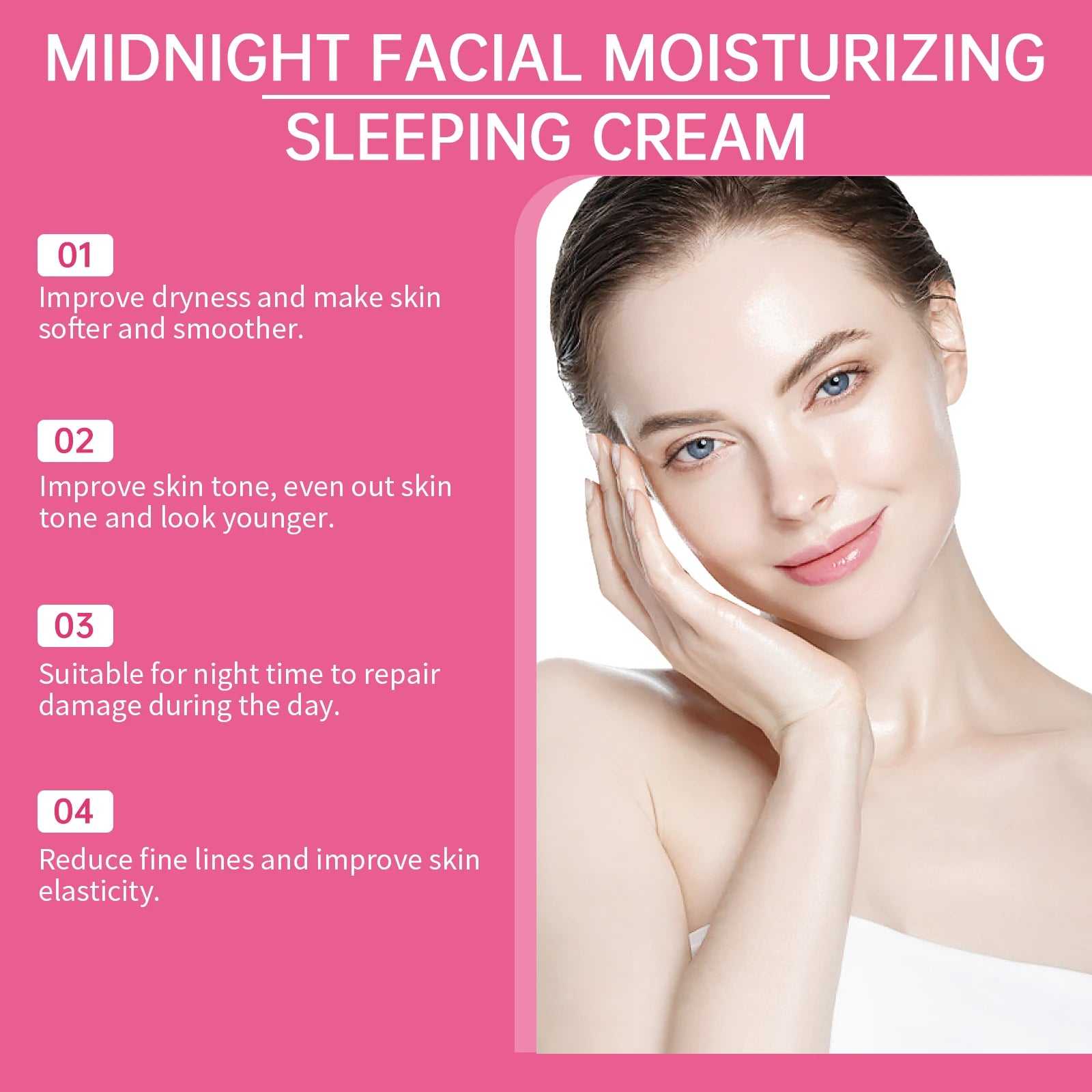 Hoygi Midnight Facial Moisturizing Sleeping Cream for softer skin and reduced fine lines