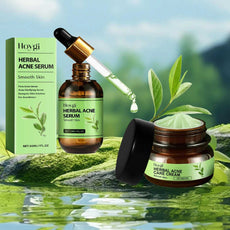 Hoygi Herbal Acne Serum and Care Cream for smooth skin, featuring natural ingredients for effective treatment