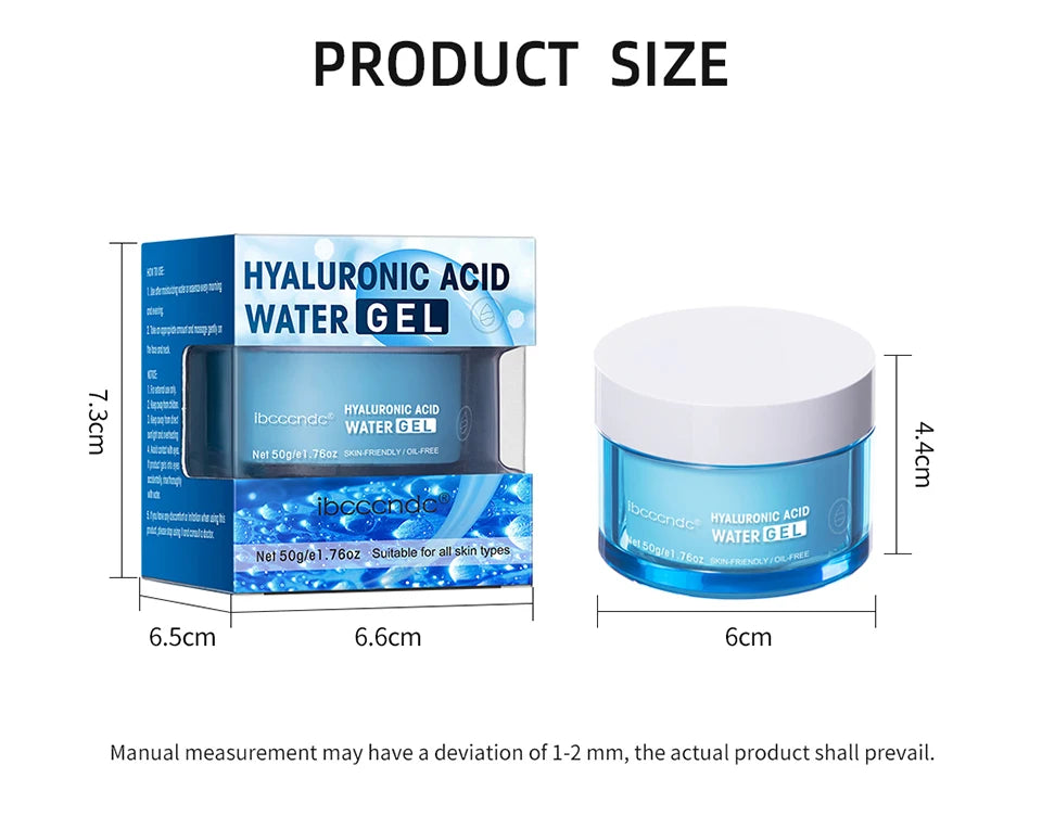 ibcccndc Hyaluronic Acid Cream Moisturizer in a blue container with a white lid, perfect for skin hydration