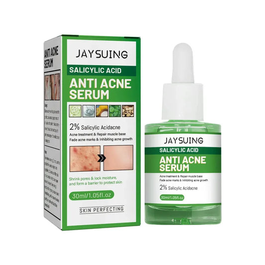 Jaysuing Salicylic Acid Acne Serum in 30ml bottle to reduce acne and improve skin texture