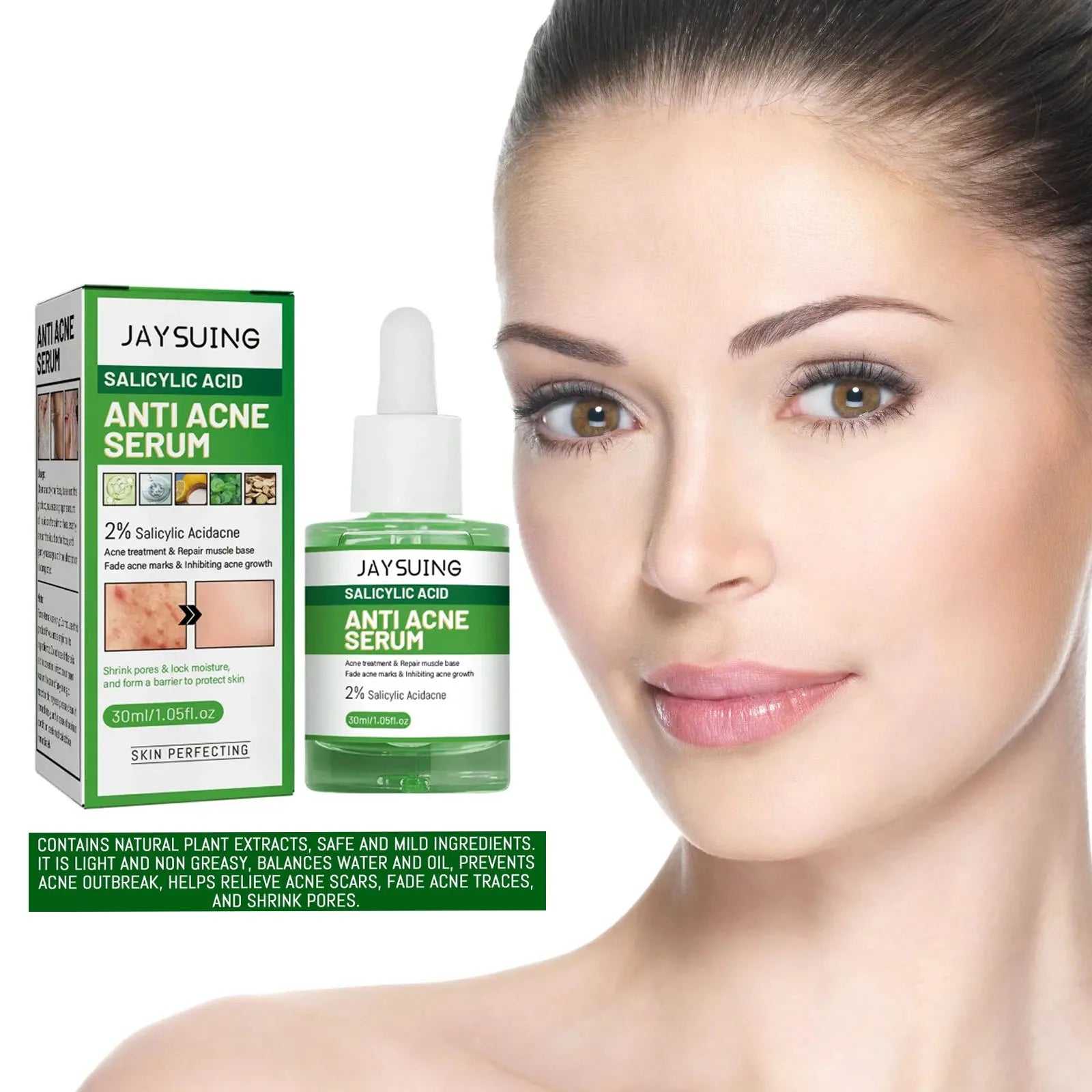Jaysuing Salicylic Acid Acne Serum with 2% salicylic acid for effective acne treatment