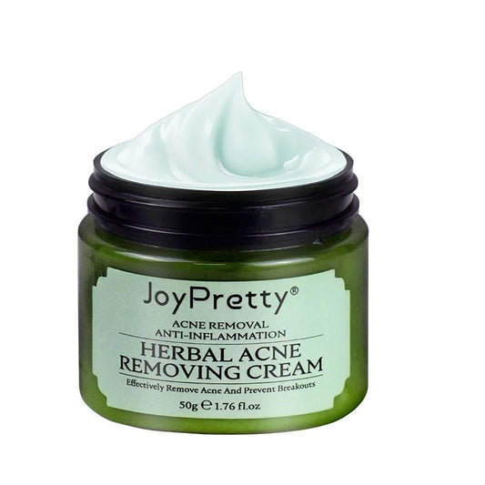 JoyPretty Herbal Acne Removing Cream for effective acne removal and inflammation reduction in a 50g jar