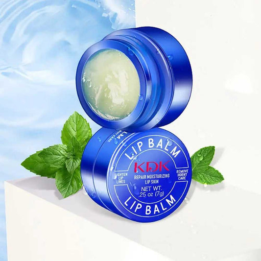 NoEnName_Null KDR Lip Balm in Blue Jar with Moisturizing Mint Formula for Smooth Lips