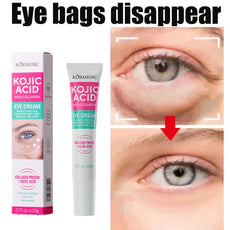 PWYUMAN Kojic Acid Eye Cream for Reducing Eye Bags with Collagen for Brightening Under-Eye Area