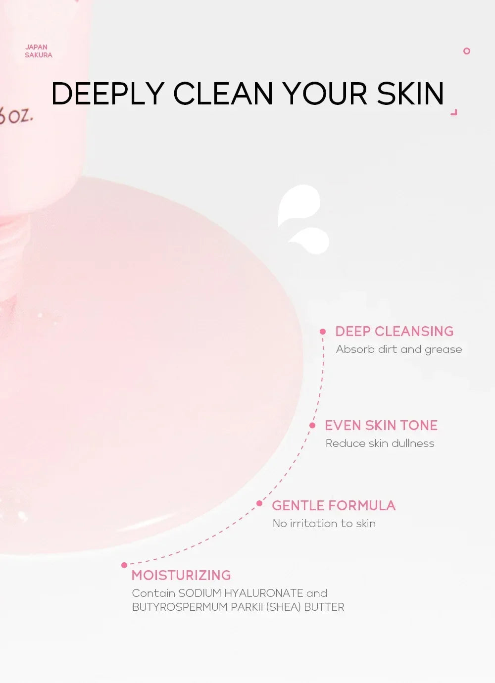 LAIKOU Deep Cleansing Treatment with Sodium Hyaluronate for Even Skin Tone and Moisturizing Benefits