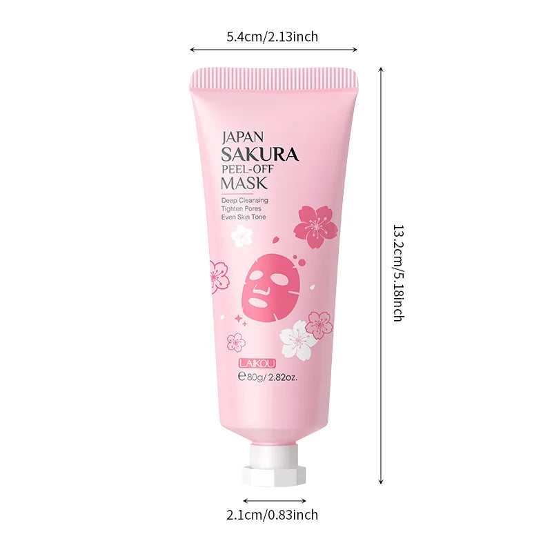 LAIKOU Japan Sakura Peel-Off Mask for Deep Cleansing and Even Skin Tone in Pink Tube