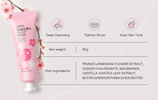 LAIKOU Japan Sakura Peel-Off Mask 50g for deep cleansing, tightening pores, and evening skin tone