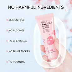 LAIKOU Japan Sakura Peel-Off Mask with No Harmful Ingredients for Deep Cleansing and Skin Purification