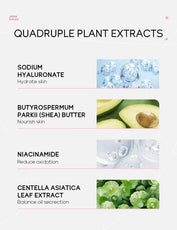 LAIKOU Quadruple Plant Extracts Treatment with Sodium Hyaluronate and Centella Asiatica for Healthy Skin