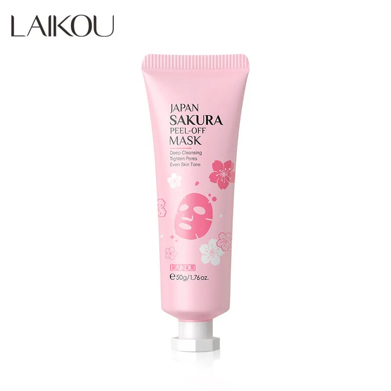LAIKOU Japan Sakura Peel-Off Mask for Deep Cleansing and Even Skin Tone in 50g Tube