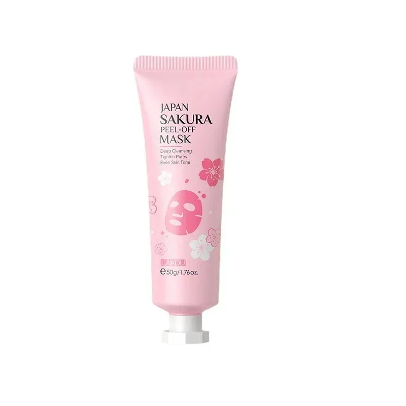 LAIKOU Japan Sakura Peel-Off Mask for Deep-Cleansing and Even Skin Tone in Pink Tube