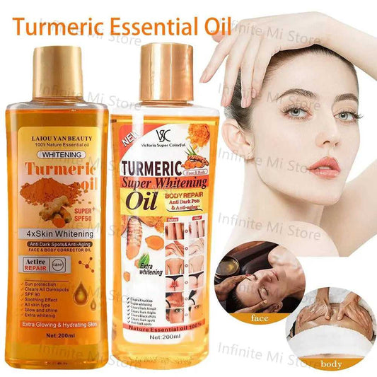 eelhoe Turmeric Super Whitening Oil for Face and Body with SPF 50 for Hydration and Repair