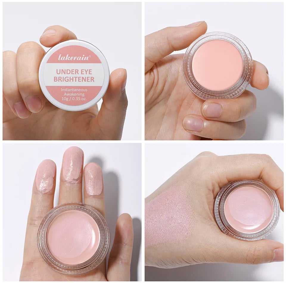 Lake Rain Under Eye Brightener in Pink Jar for Instant Eye Awakening and Brightening Effect
