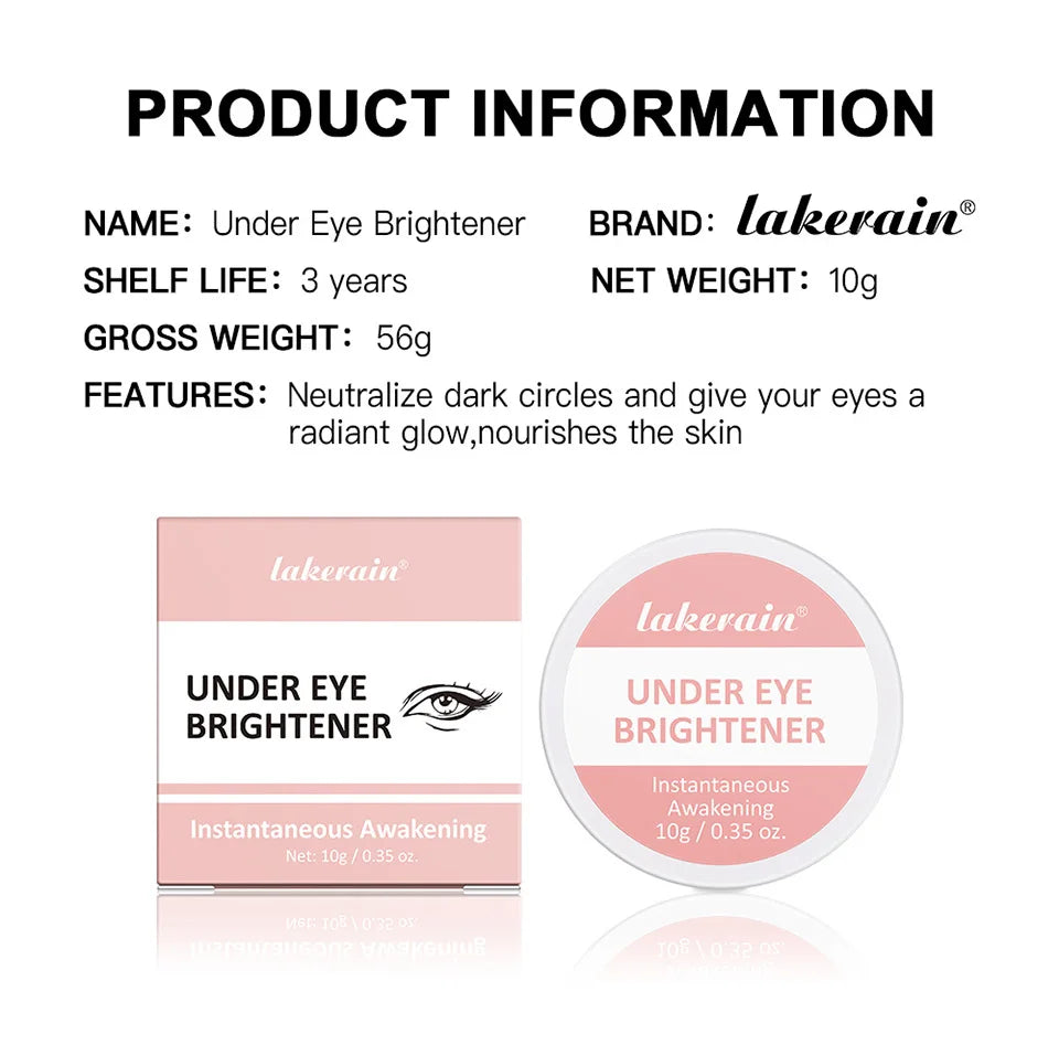 Lakerain Under Eye Brightener 10g for neutralizing dark circles and enhancing radiance