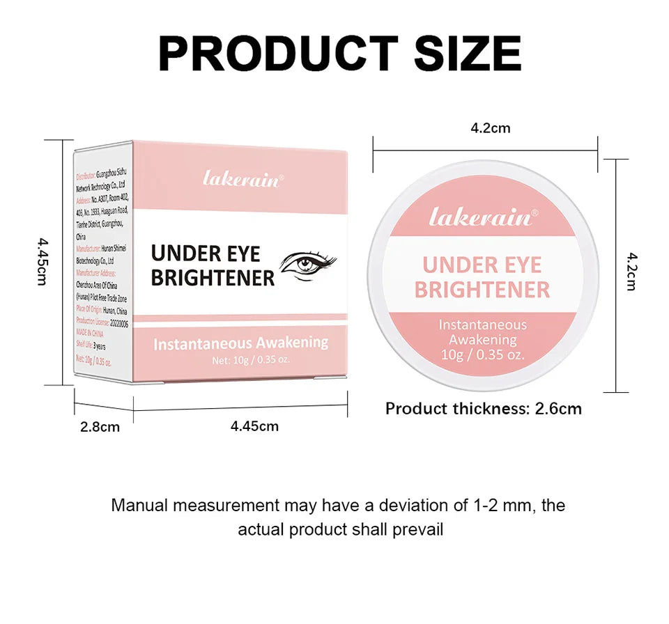 Ibcccndc Lakerain Under Eye Brightener in 10g for Instantaneous Awakening and Brightening Effect