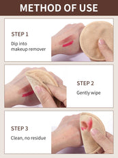 MAANGE Cleansers removal method demonstration using a reusable makeup remover cloth