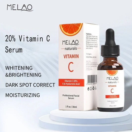 Melao 20% Vitamin C Serum for brightening and dark spot correction in a 30ml bottle