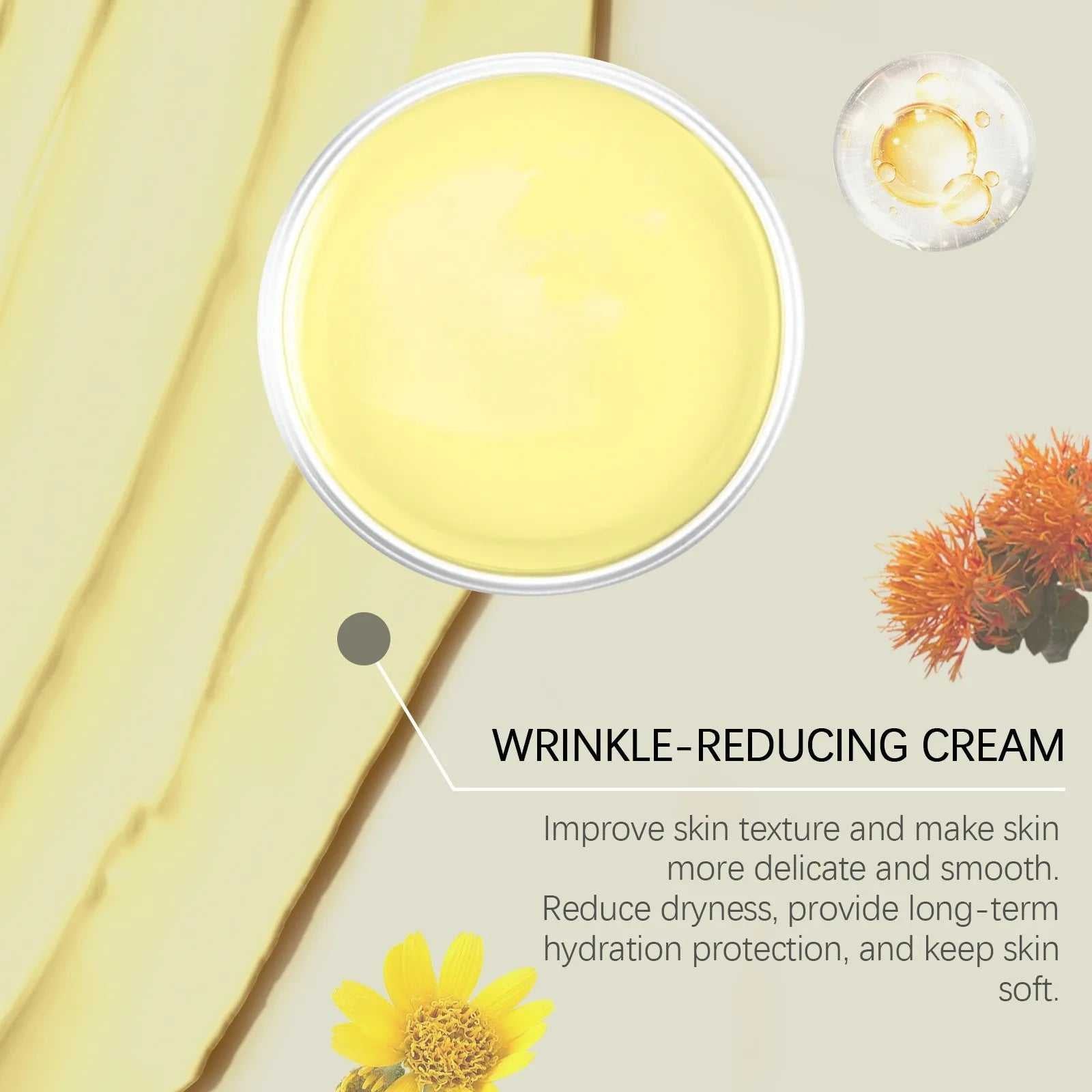 NoEnName_Null Nourishing Night Cream in a jar with a smooth yellow texture for hydration and skin care