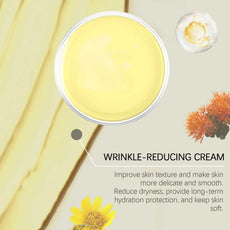 NoEnName_Null Nourishing Night Cream in a jar with a smooth yellow texture for hydration and skin care