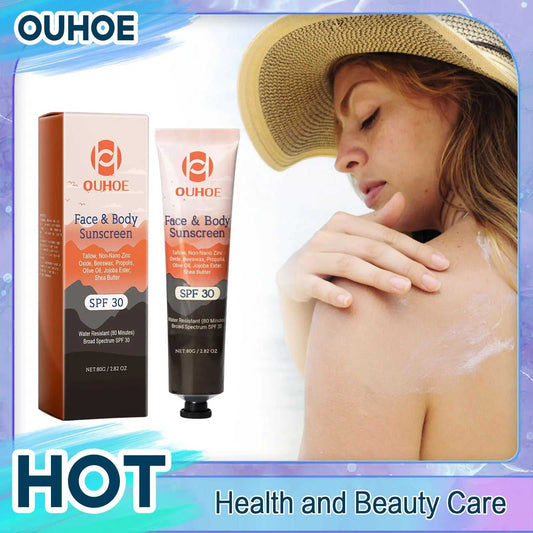OUHOE Face and Body Sunscreen SPF 30 for Effective Sun Protection and Skin Care