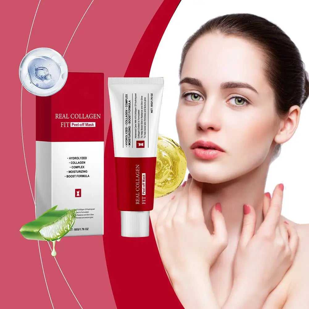 eelhoe Real Collagen Fit Peel-Off Mask with Hydrated Collagen for Skin Renewal and Radiance