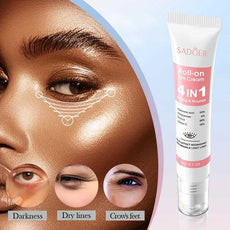 SADOER 4-in-1 Roll-on Eye Cream for dark circles, fine lines, and crow's feet