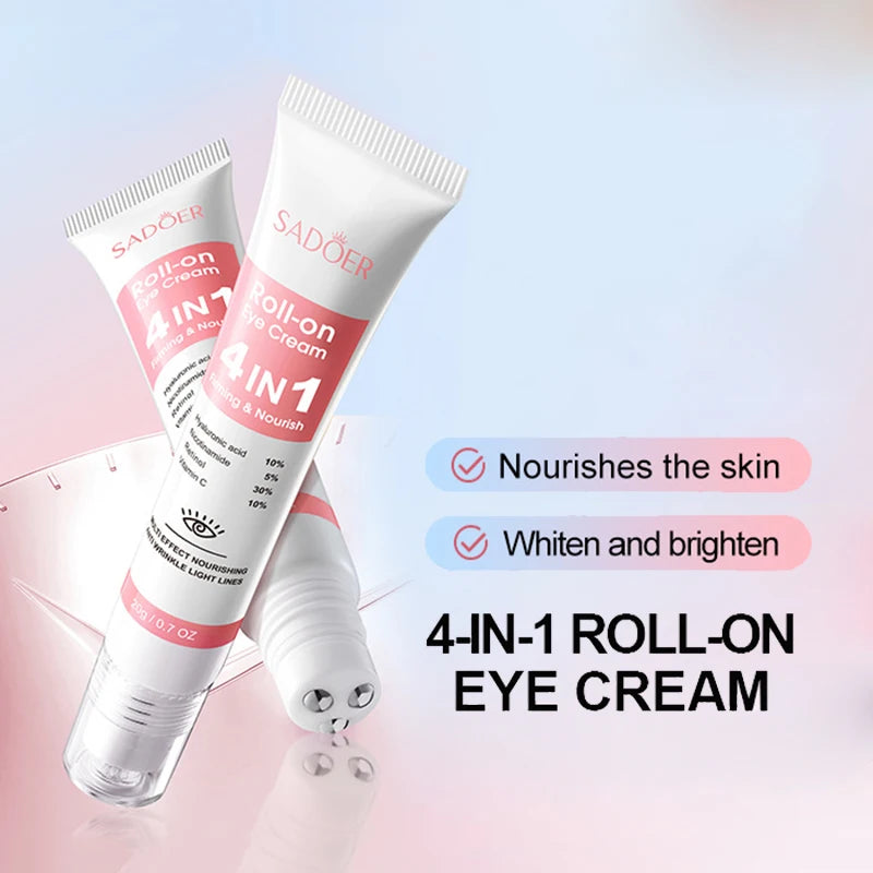 NoEnName_Null 4-in-1 Roll-On Eye Cream for Nourishing, Whitening, and Brightening Skin