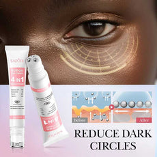 NoEnName_Null 4-in-1 Eye Cream Roll-On for Reducing Dark Circles and Puffiness, Before and After Results