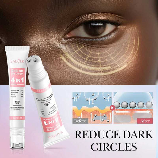 NoEnName_Null 4-in-1 Eye Cream Roll-On for Reducing Dark Circles and Puffiness, Before and After Results