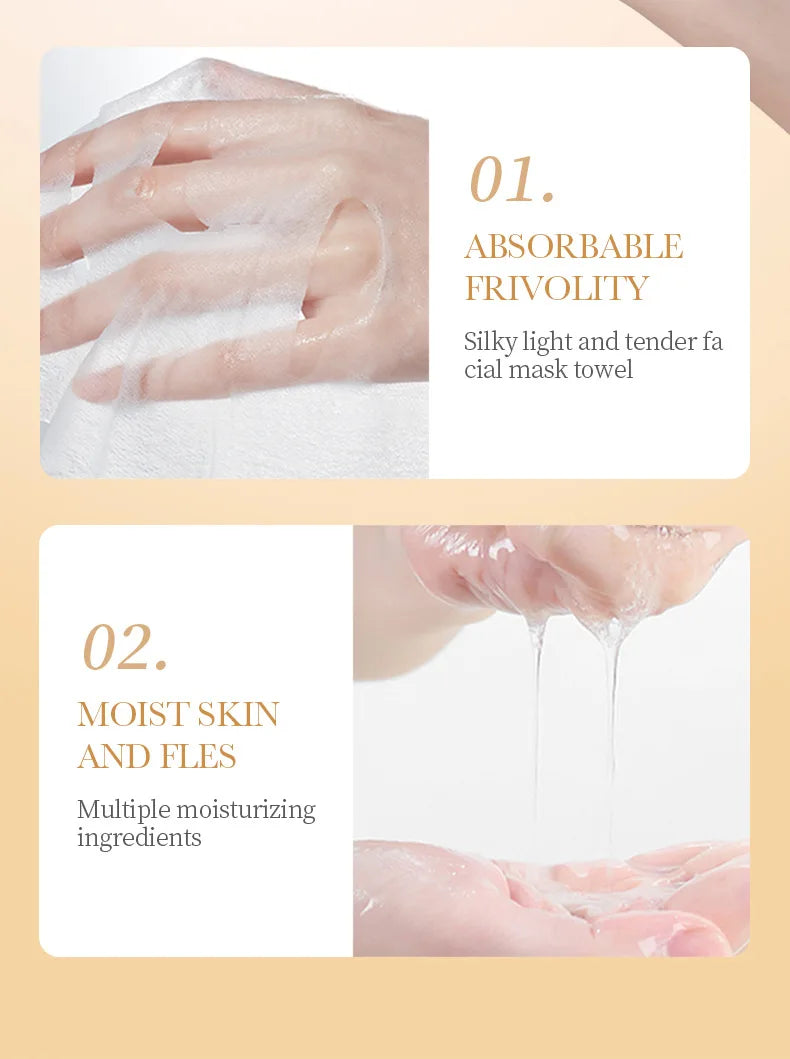 ROSPSKL Moisturizing Facial Mask Towels with Silky Texture for Soft and Hydrated Skin
