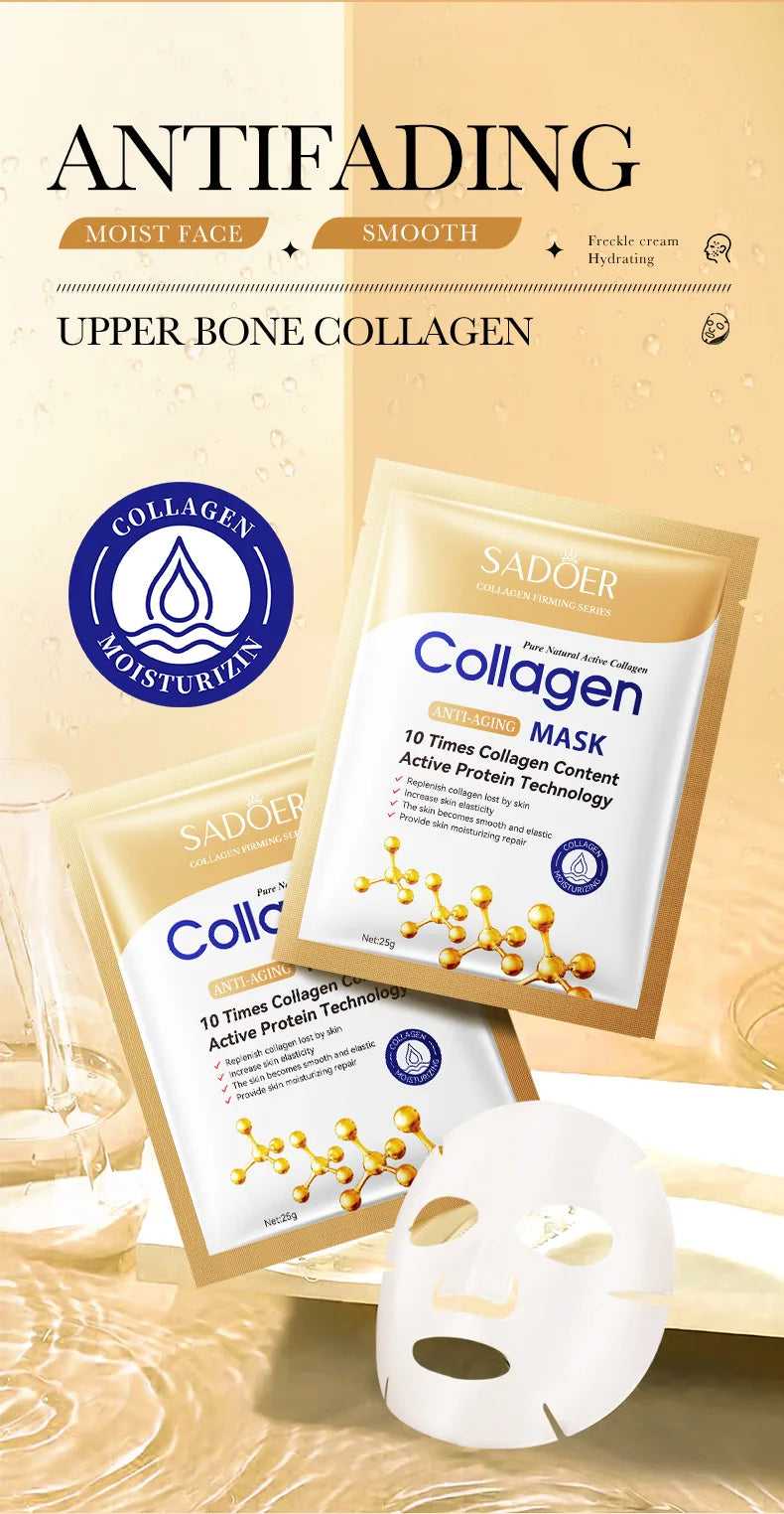 ROSPSKL Collagen Mask for Antifading, Moisturizing with Active Protein Technology for Smooth Skin