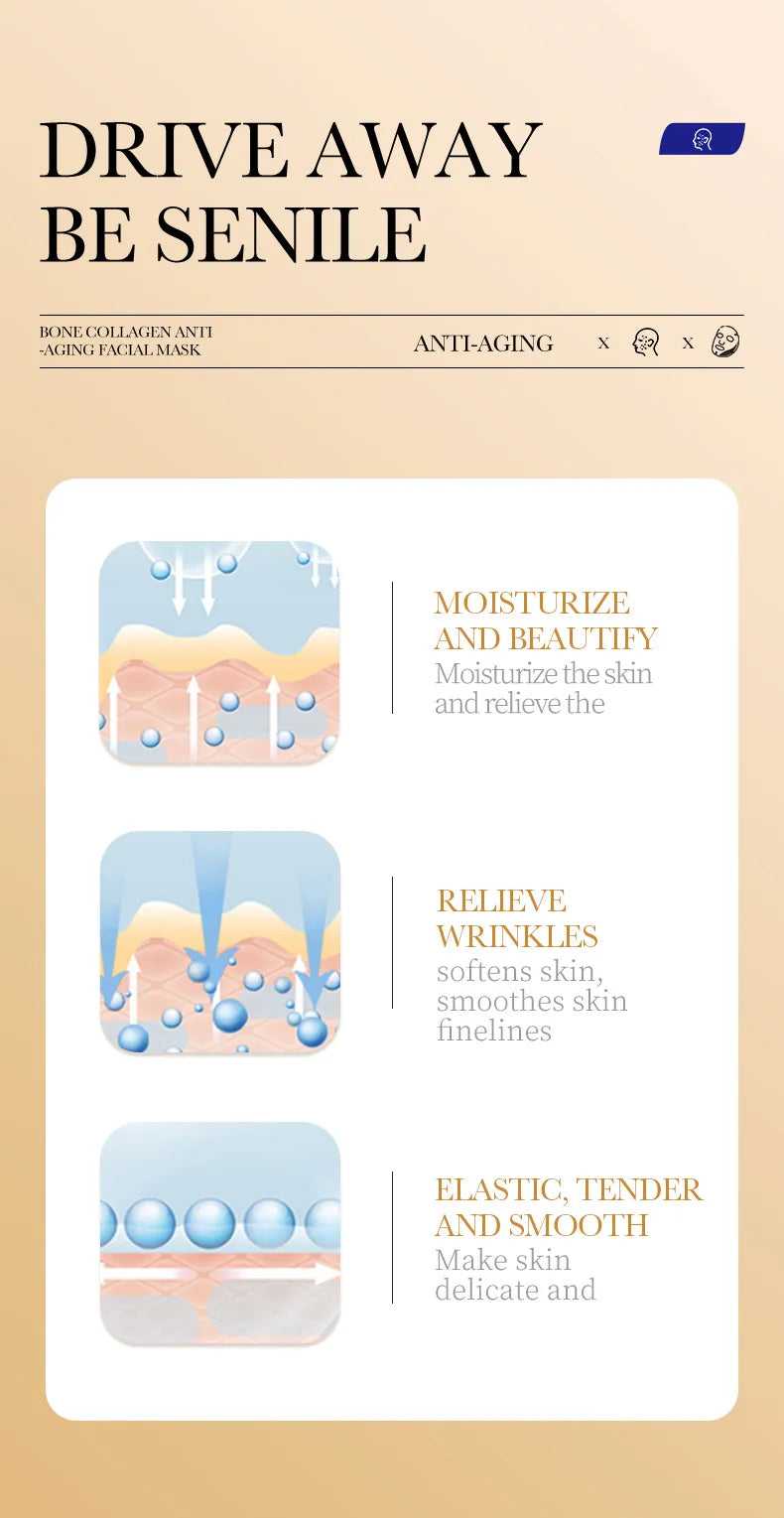 ROSPSKL Anti-Aging Face Masks with collagen for moisturization and wrinkle relief