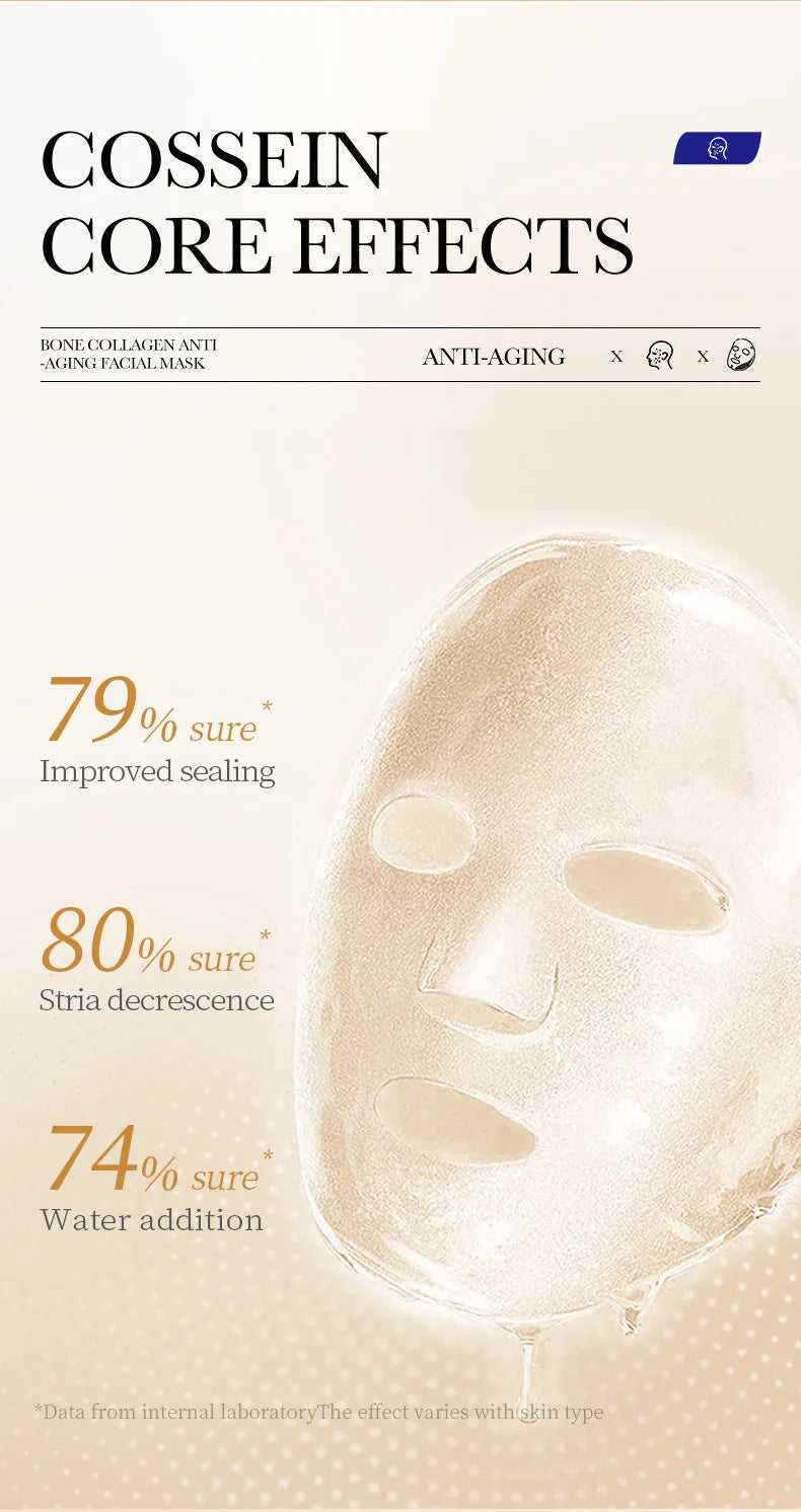 ROSPSKL Anti-Aging Collagen Facial Mask with Benefits for Skin Hydration and Decreased Striae
